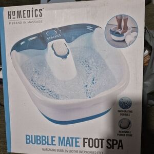 Homedics Bubble Mate Foot Spa - White and Blue